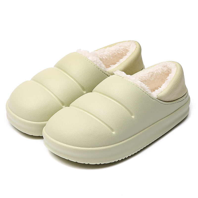 Couple Cotton Slippers Wiomen Winter Warm House Shoes Waterproof Garden Slipper - Fashioinista