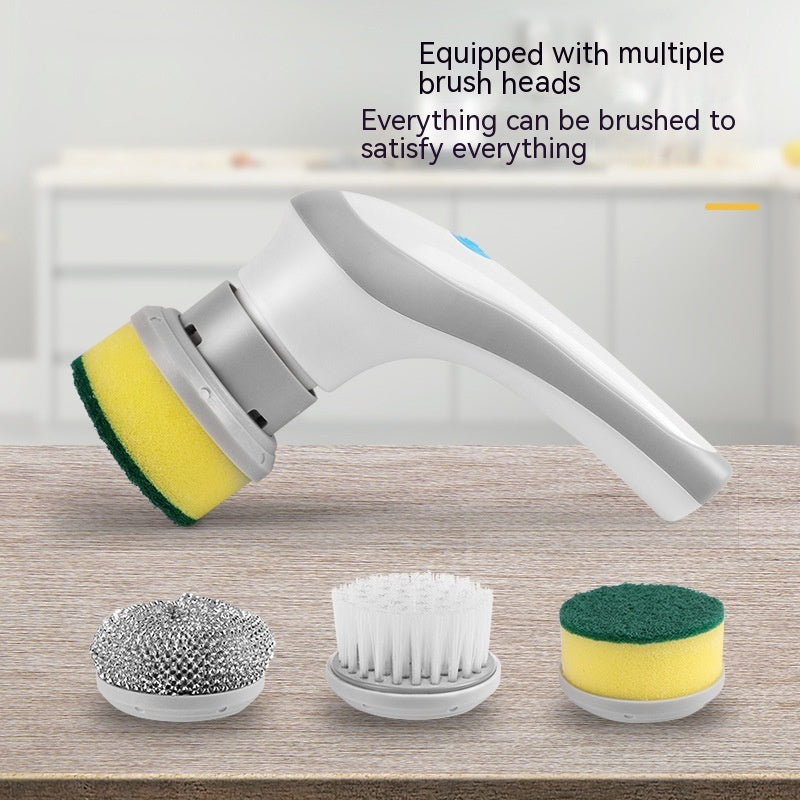 Electric Cleaning Brush 4 In 1 Spinning Scrubber Handheld Electric Cordless Cleaning Brush Portable - Fashioinista