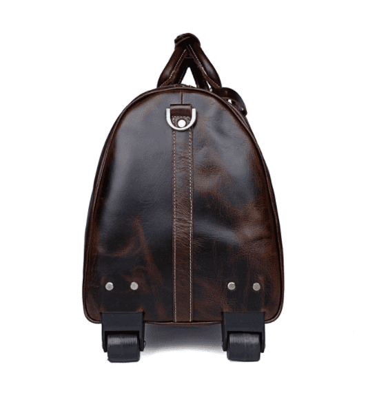 Large Capacity Cowhide Trolley Travel Bag - Fashioinista