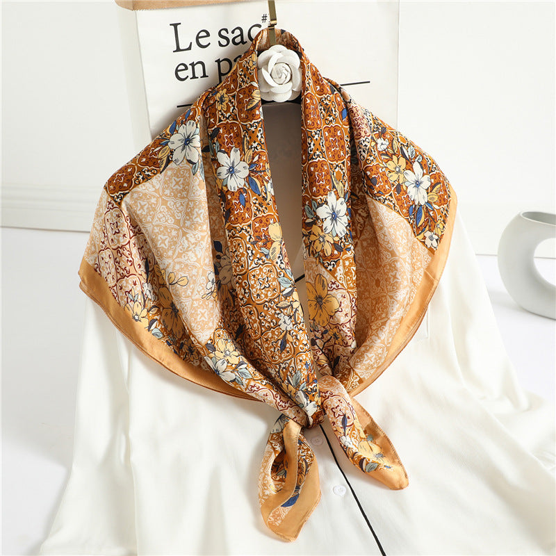 Fashion Silk Scarves Female Printing Hijab - Fashioinista