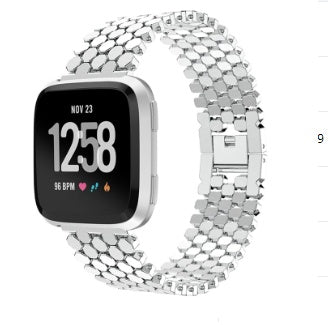 smart women's watch with steel strap