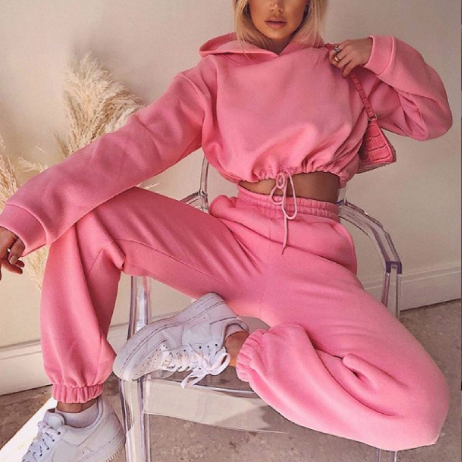 Jogging Suits For Women 2 Piece Sweatsuits Tracksuits Sexy Long Sleeve HoodieCasual Fitness Sportswear - Fashioinista