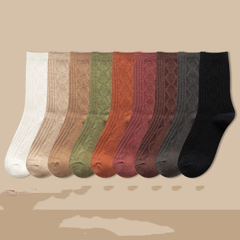 Thickened Cashmere Long Socks For Women Warm Pile