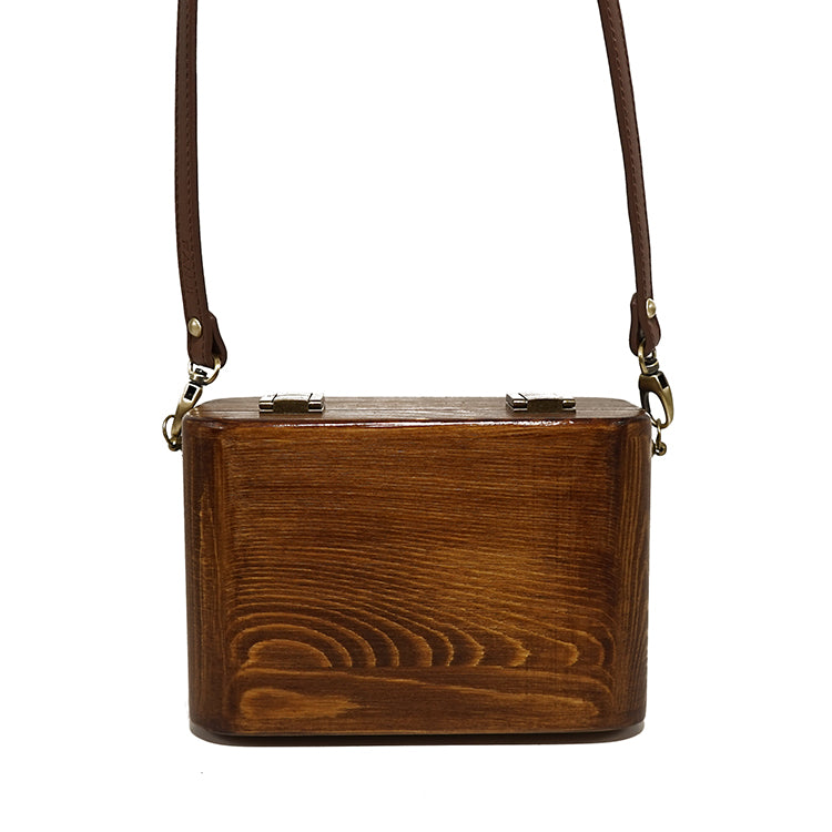 Niche Retro Literary Wooden Double Buckle Women's Messenger Bag - Fashioinista