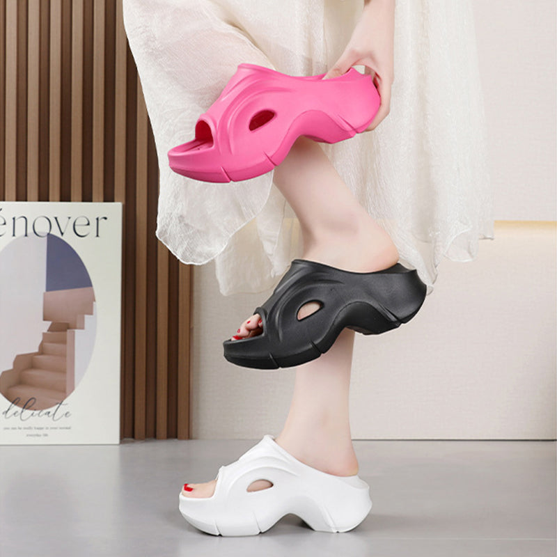 Super Thick-soled Slippers For Women Outdoor Fashion Beach Shoes Summer - Fashioinista