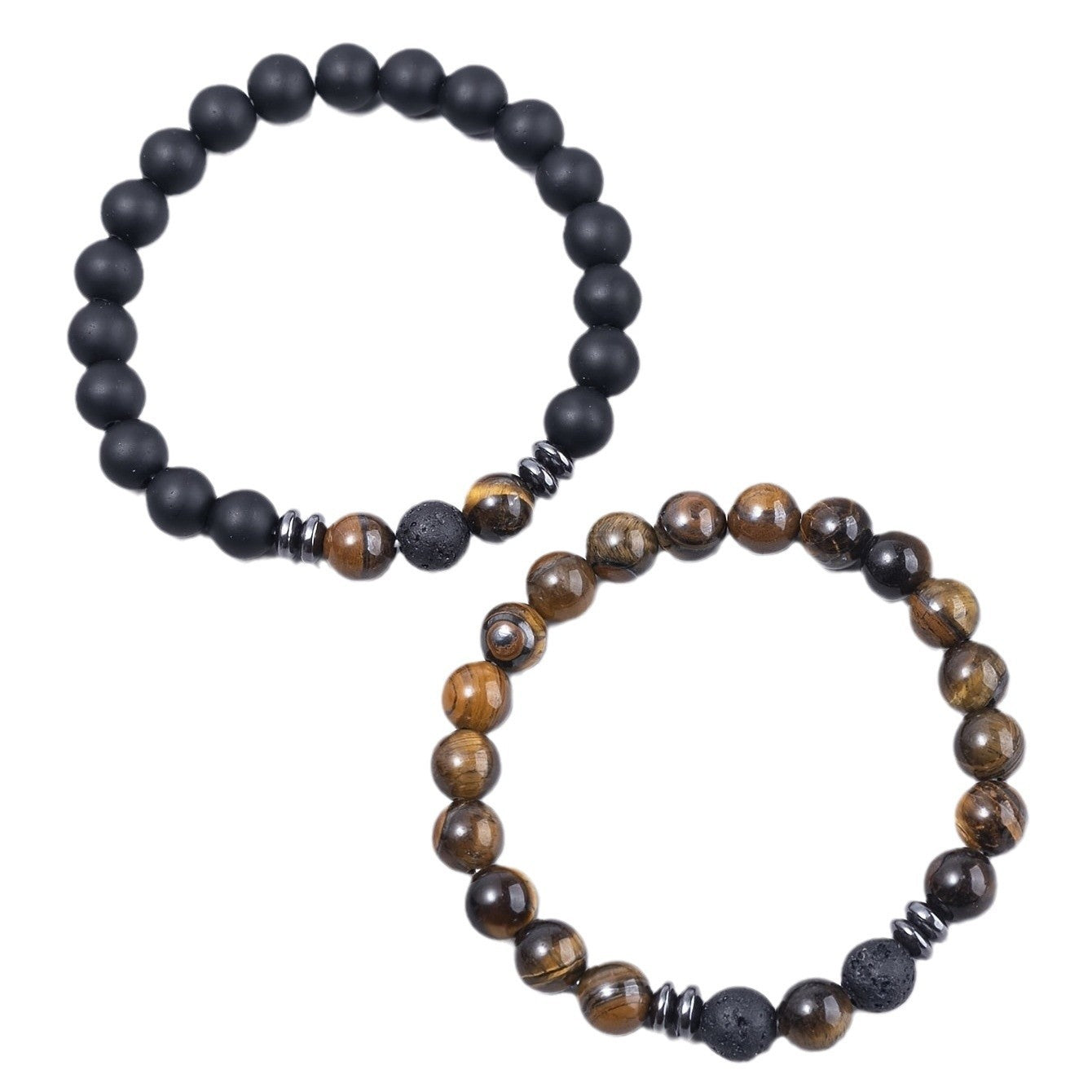 Volcanic Rock Bracelet Suit Men And Women Couple Style
