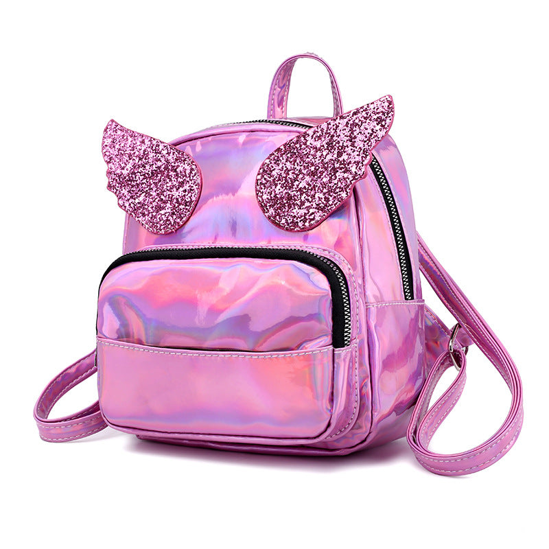 Fashion Cute Laser Sequins Backpacks with Sequins Angle Wings - Fashioinista