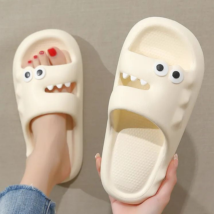 Cute Cartoon Slippers For Women Men Indoor And Outdoor Non-slip Thick Soles Floor Bathroom Slippers Fashion House Shoes - Fashioinista