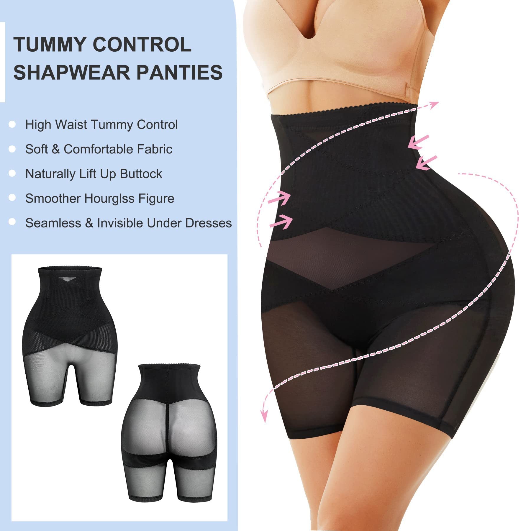 Tummy Control Pants High Waist Butt Lift Pants - Fashioinista