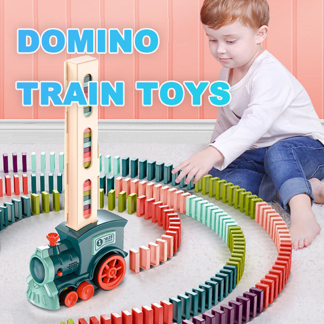 Domino Train Toys Baby Toys Car Puzzle Automatic Release Licensing Electric Building Blocks Train Toy - Fashioinista