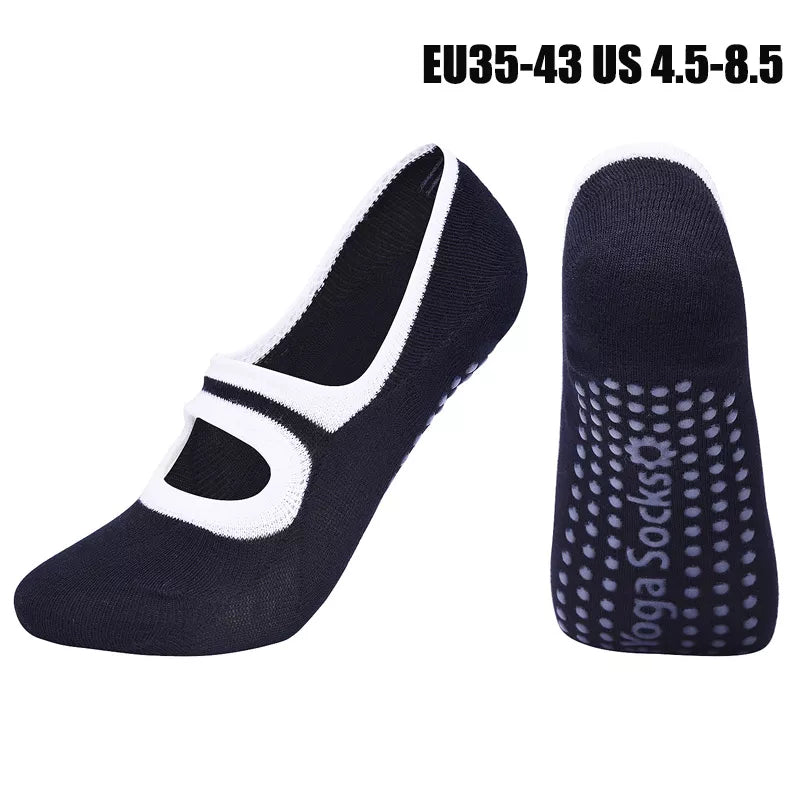 Anti slip backless pilates and yoga grip socks - view 14