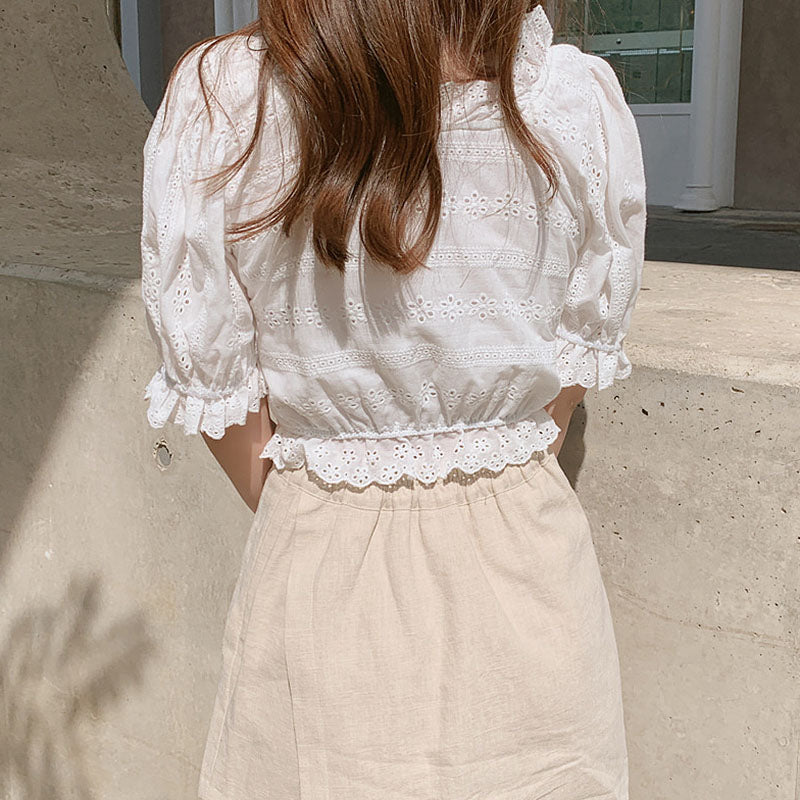 Timeless Elegance: Cotton White Blouse - Fashioinista