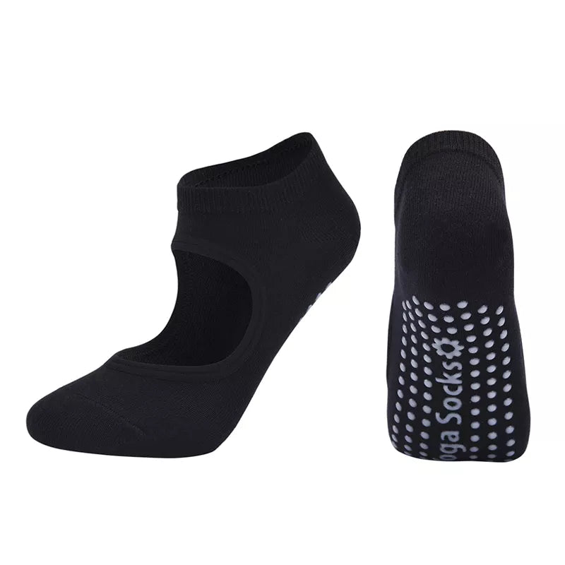 Anti slip backless pilates and yoga grip socks - view 7