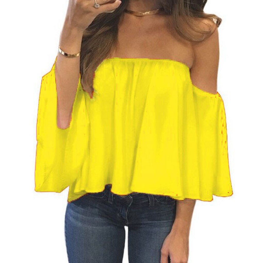 Stylish Off-Shoulder Blouse: Bell Puff Sleeves - Fashioinista