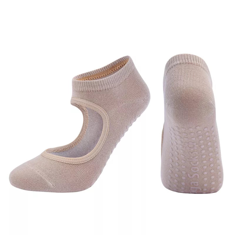 Anti slip backless pilates and yoga grip socks - view 16