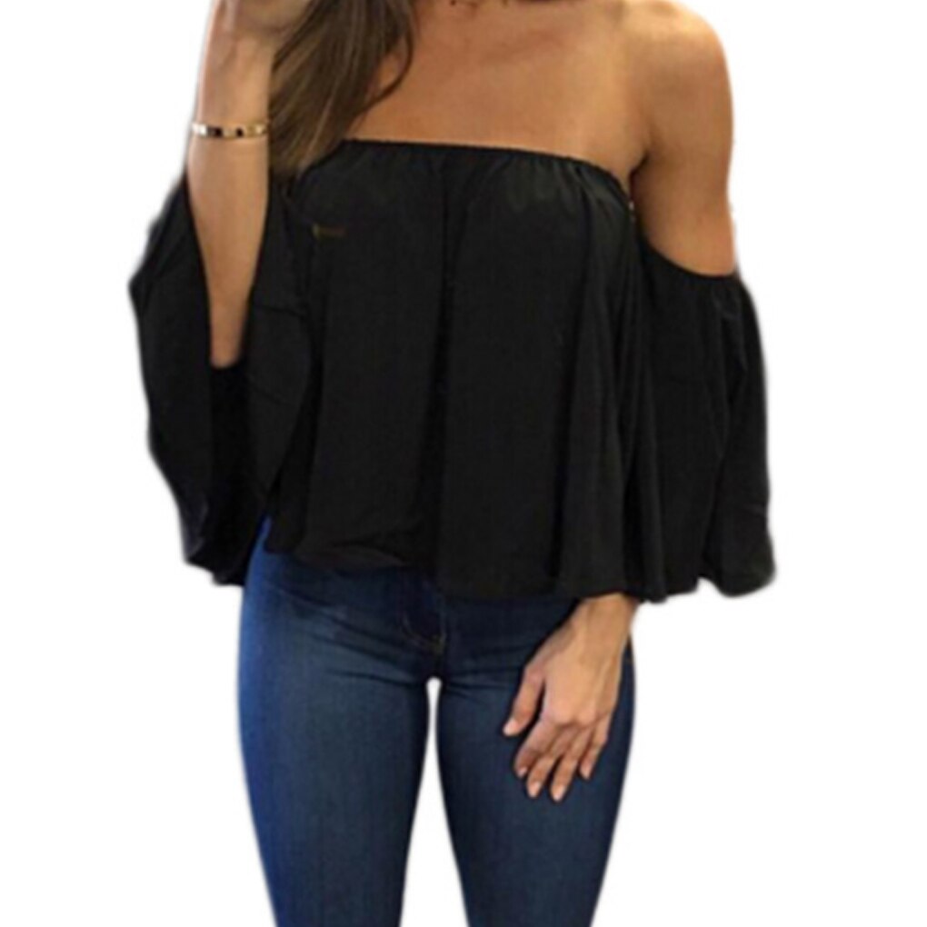 Stylish Off-Shoulder Blouse: Bell Puff Sleeves - Fashioinista