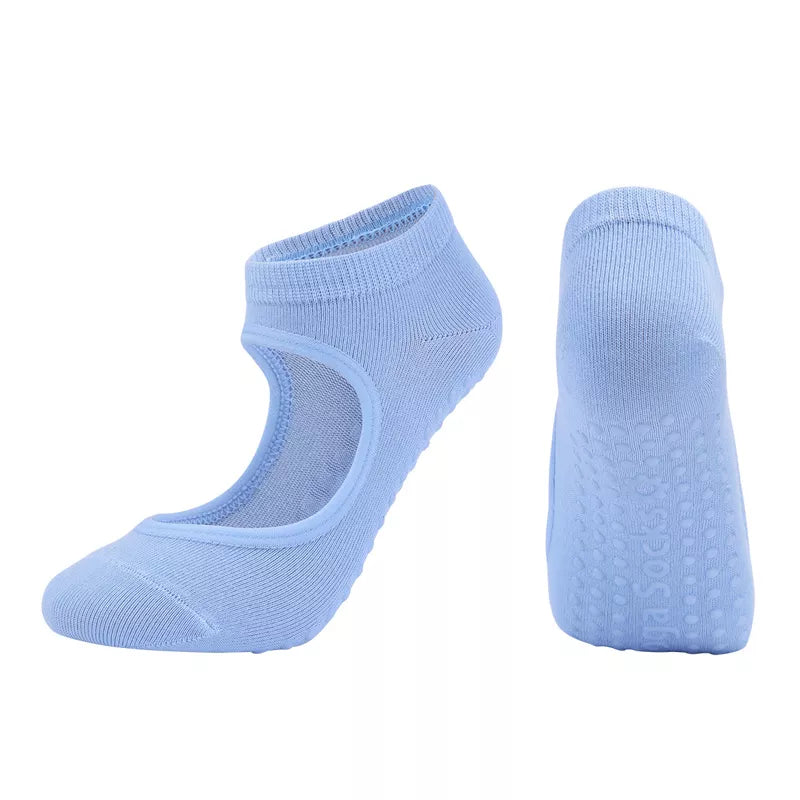 Anti slip backless pilates and yoga grip socks - view 6