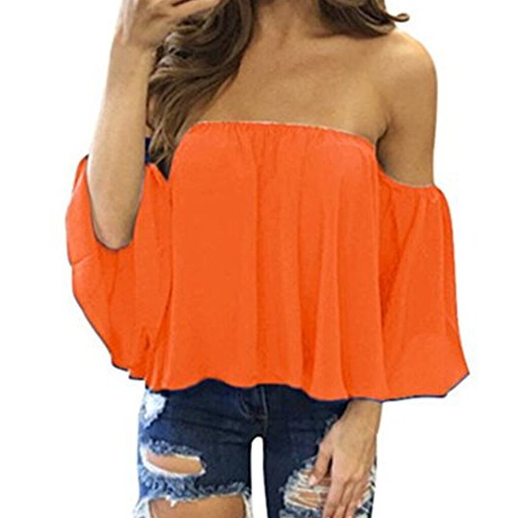 Stylish Off-Shoulder Blouse: Bell Puff Sleeves - Fashioinista