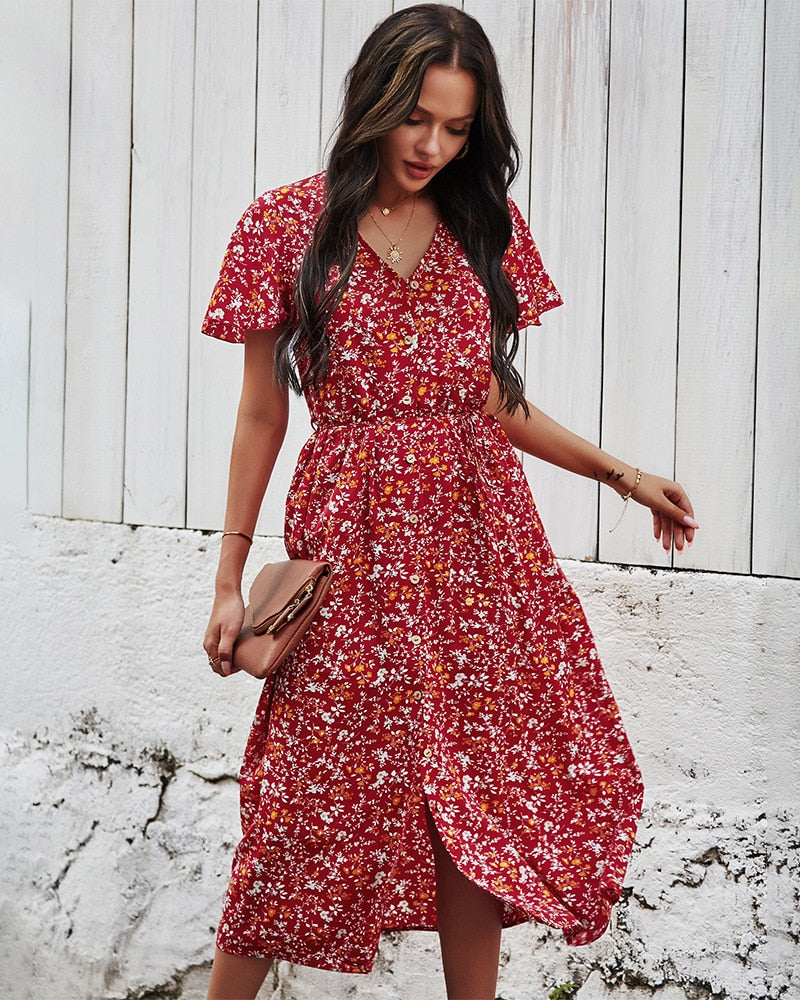 Vintage Floral Maxi Dress - Summer Style - Fashioinista