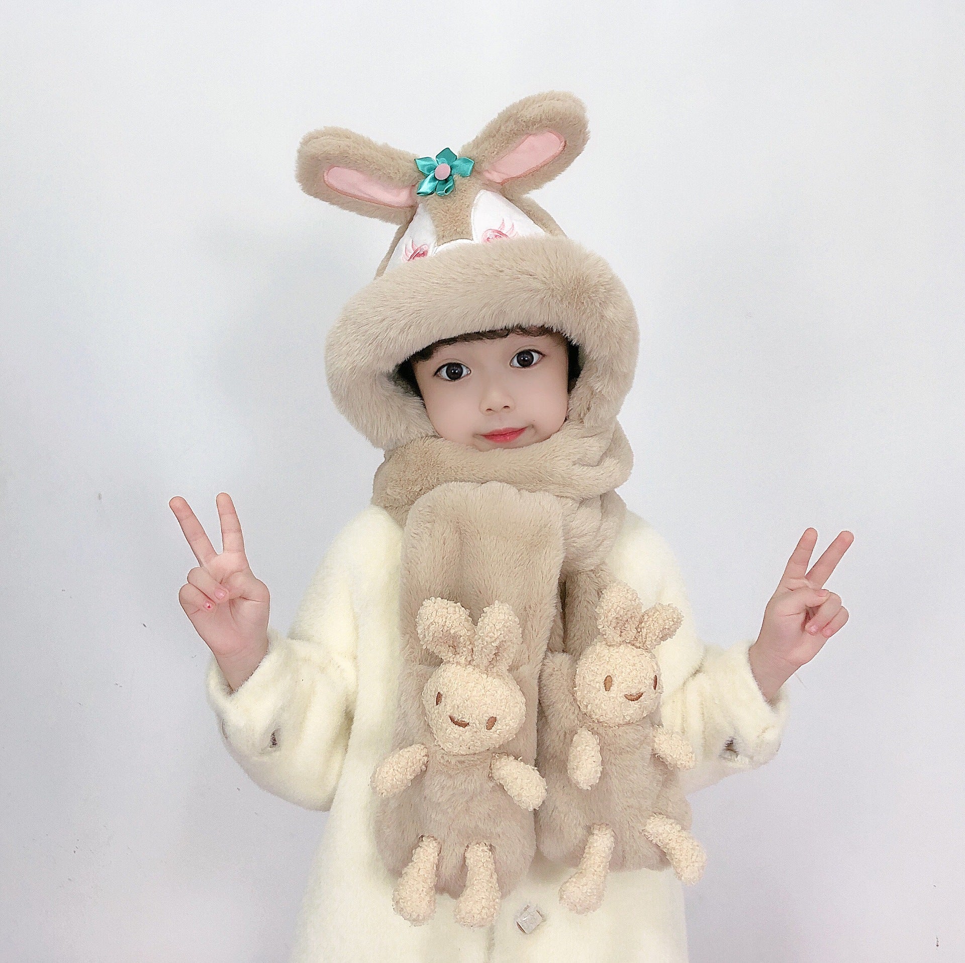 Children's Hat Scarf Gloves One-piece Hat - Fashioinista