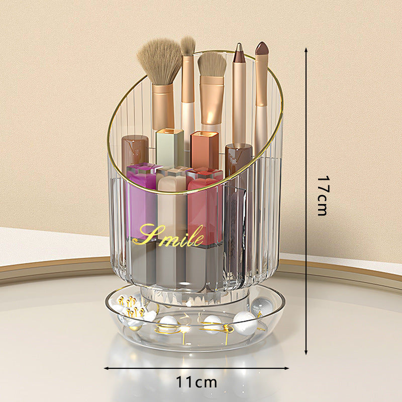 Large Capacity Rotating Cosmetic Brush Storage Container - Fashioinista