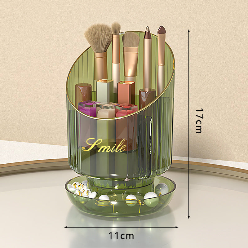 Large Capacity Rotating Cosmetic Brush Storage Container - Fashioinista