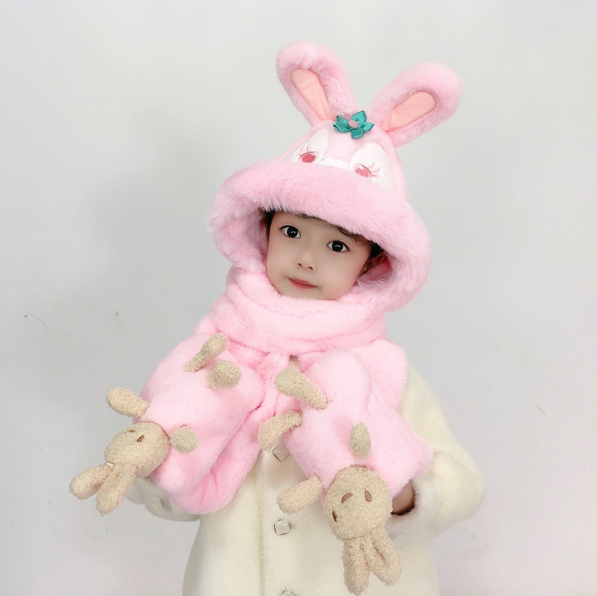 Children's Hat Scarf Gloves One-piece Hat - Fashioinista