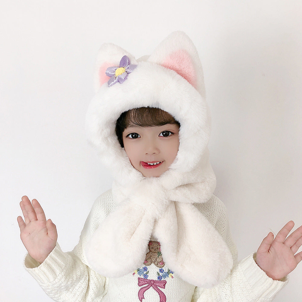 Children's Hat Scarf Gloves One-piece Hat - Fashioinista