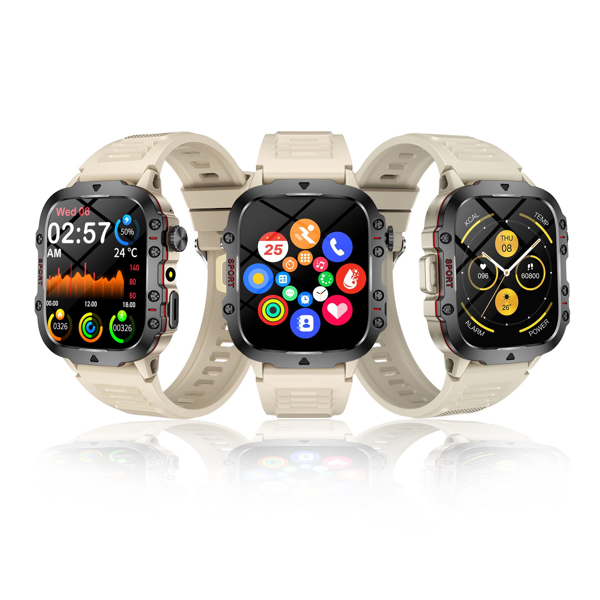 Sport Step Counting Outdoor Large Screen Mountaineering Smart Watch