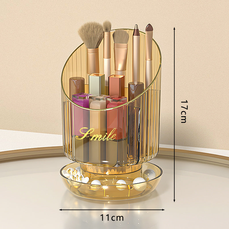 Large Capacity Rotating Cosmetic Brush Storage Container - Fashioinista