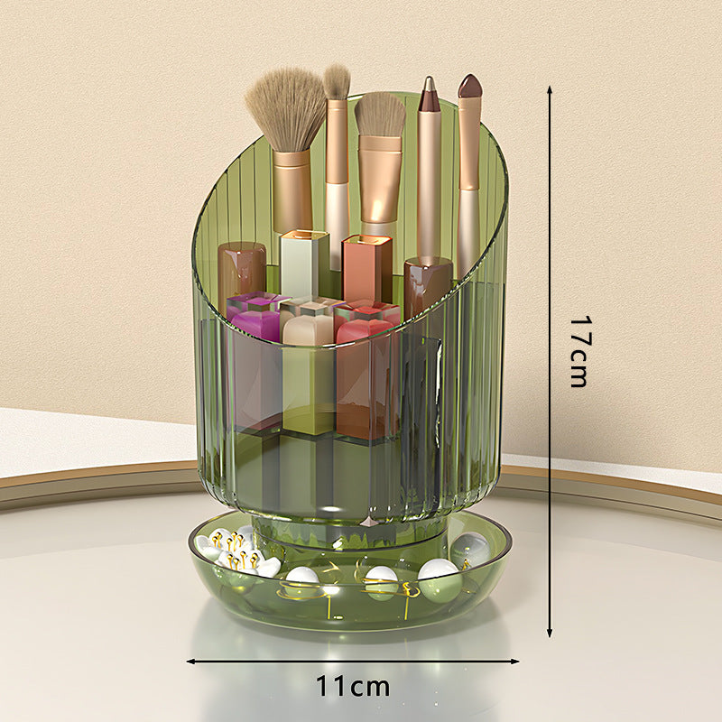 Large Capacity Rotating Cosmetic Brush Storage Container - Fashioinista