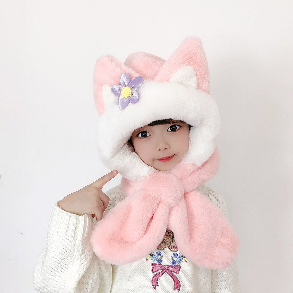 Children's Hat Scarf Gloves One-piece Hat - Fashioinista