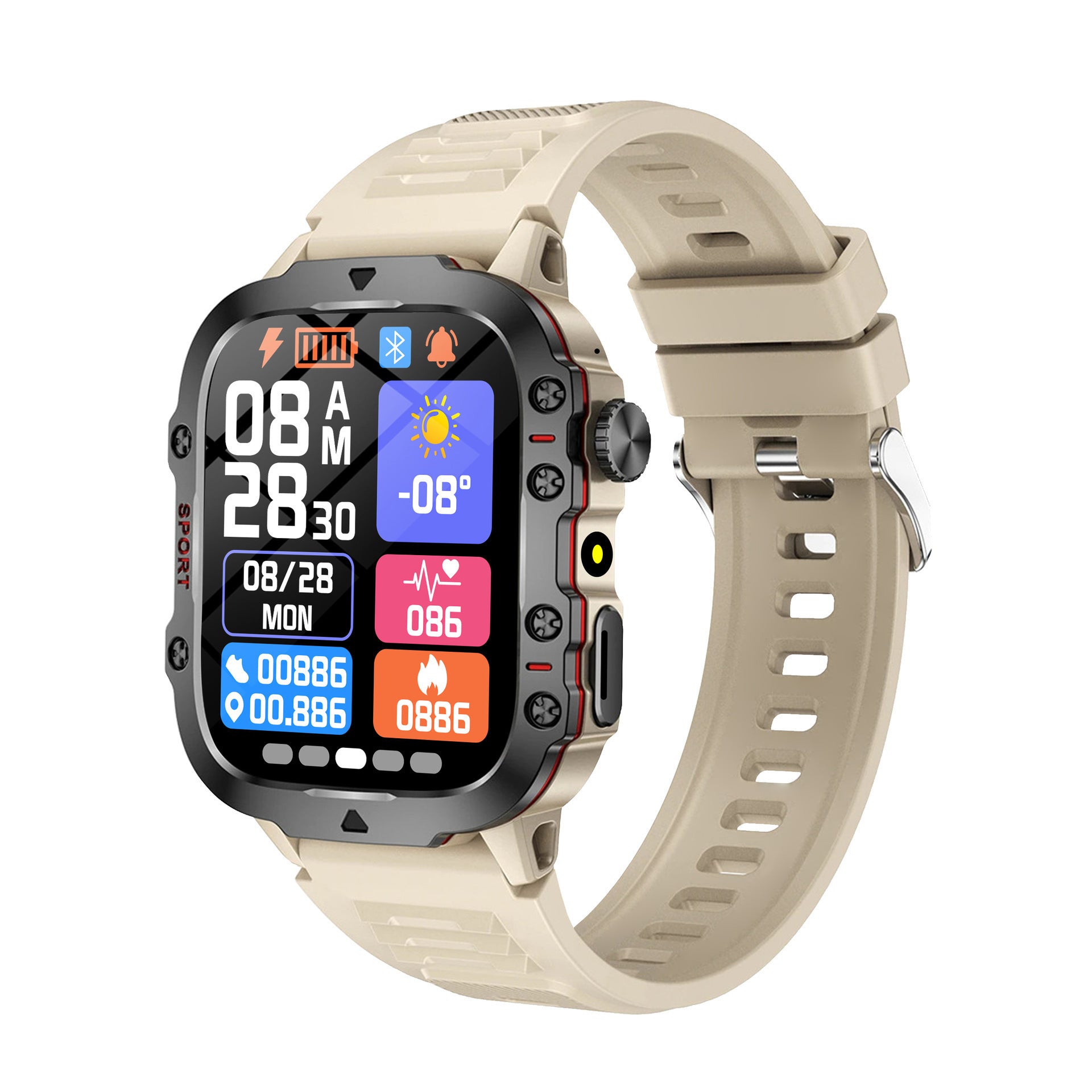 Sport Step Counting Outdoor Large Screen Mountaineering Smart Watch