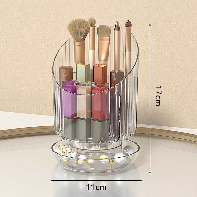 Large Capacity Rotating Cosmetic Brush Storage Container - Fashioinista