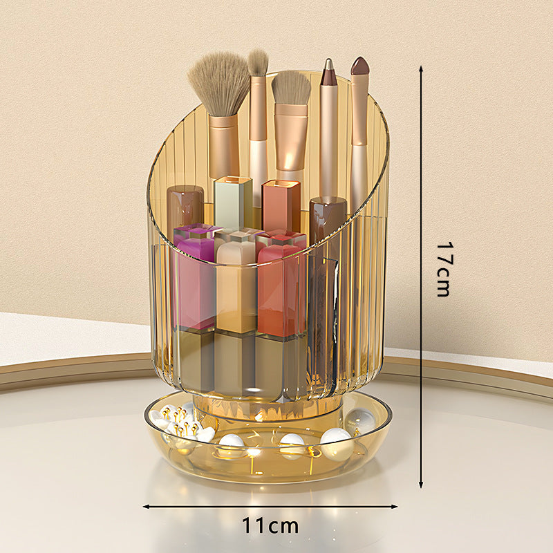 Large Capacity Rotating Cosmetic Brush Storage Container - Fashioinista