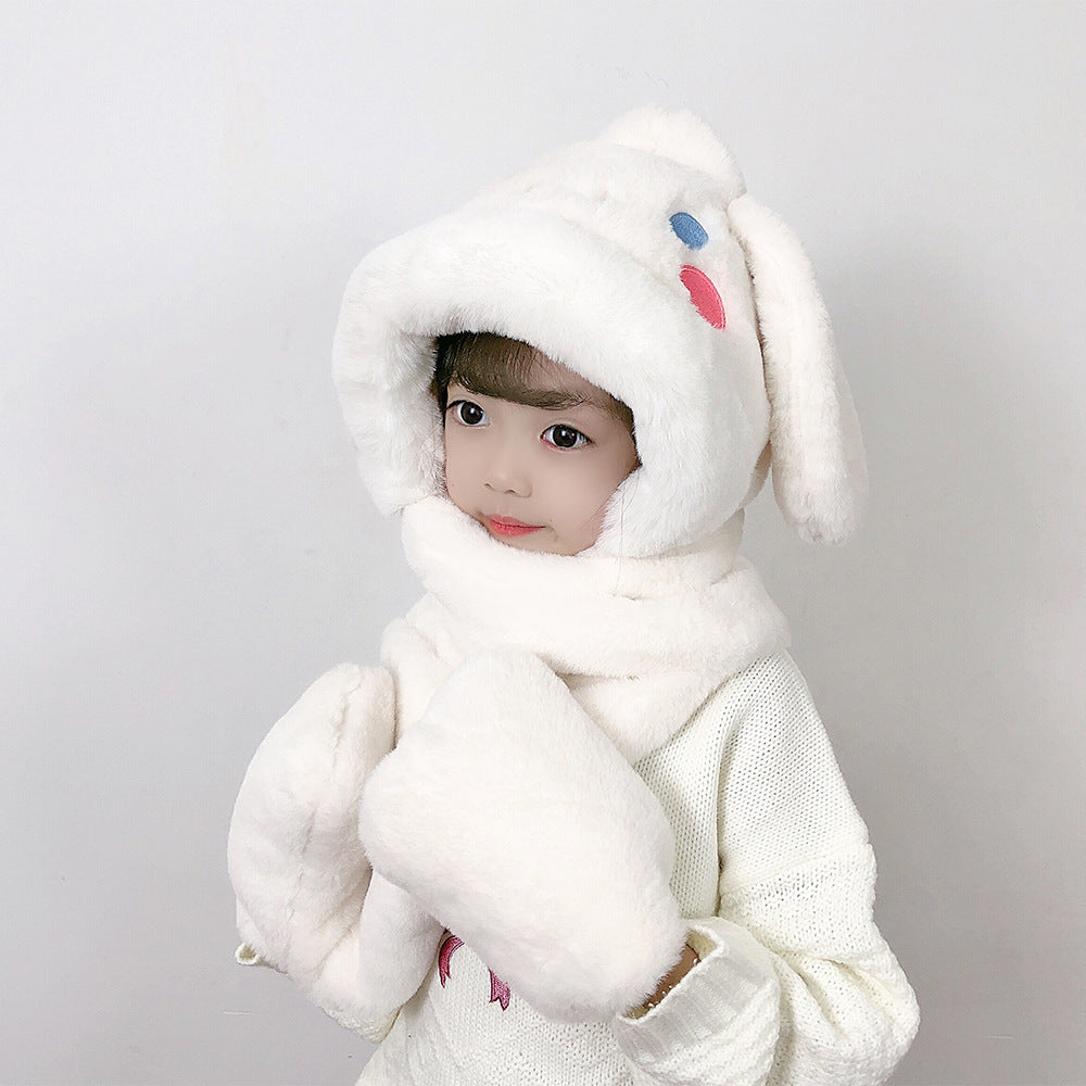 Children's Hat Scarf Gloves One-piece Hat - Fashioinista