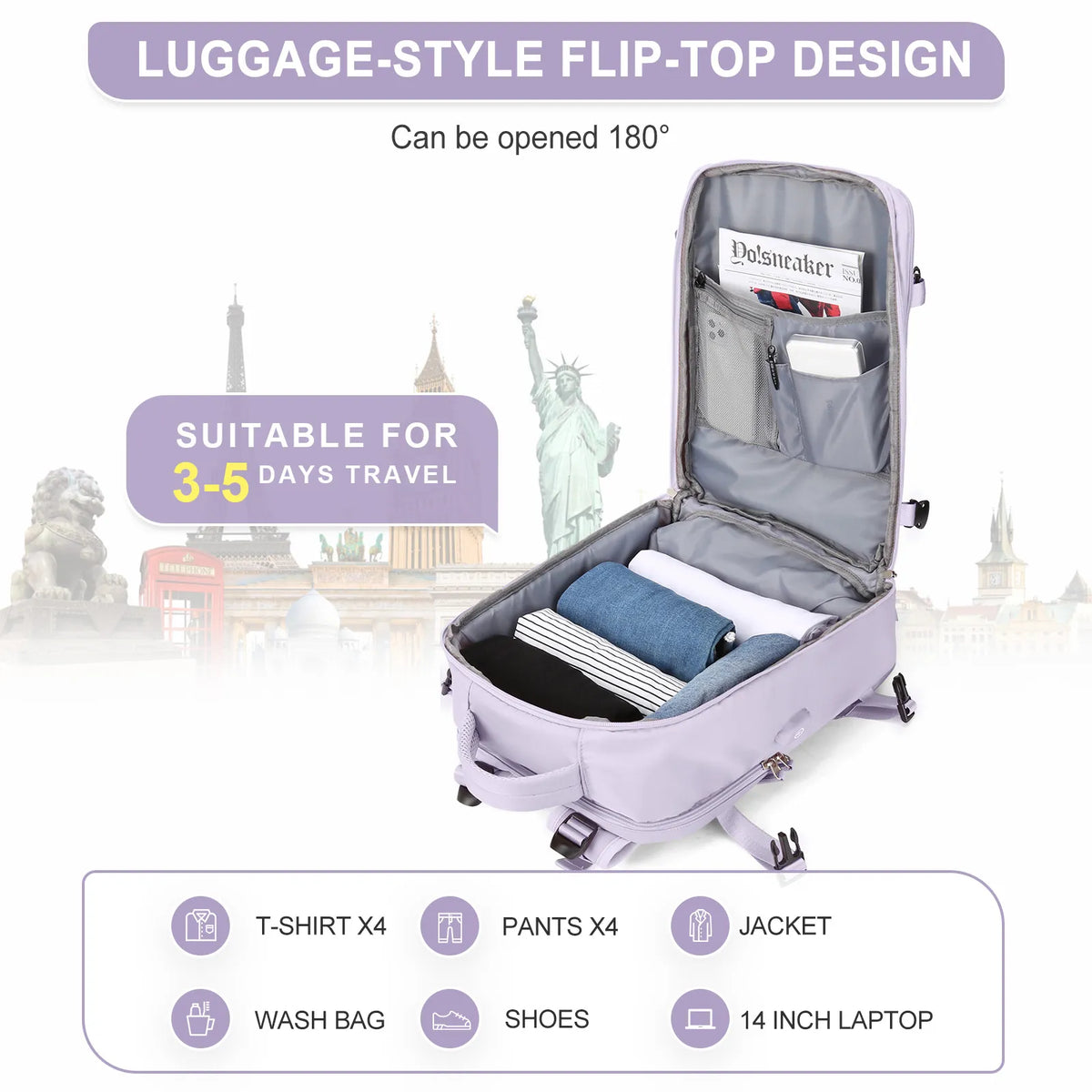 Women's travel backpack
