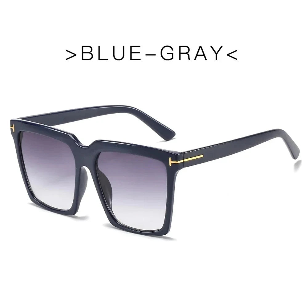 Oversized square sunglasses with gradient UV400 lenses - view 10