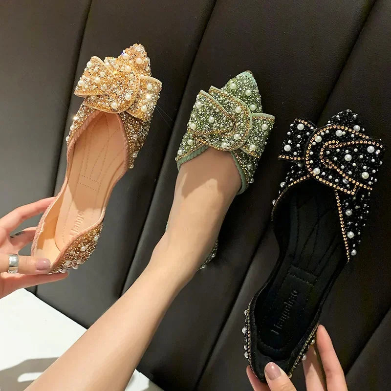 Women Fashion Flat Single Shoes Feamle Autumn Pointed Toe Shoes Flat Loafers Soft Sole Ladies Plus Size 35-43 Zapatos De Mujer - Fashioinista