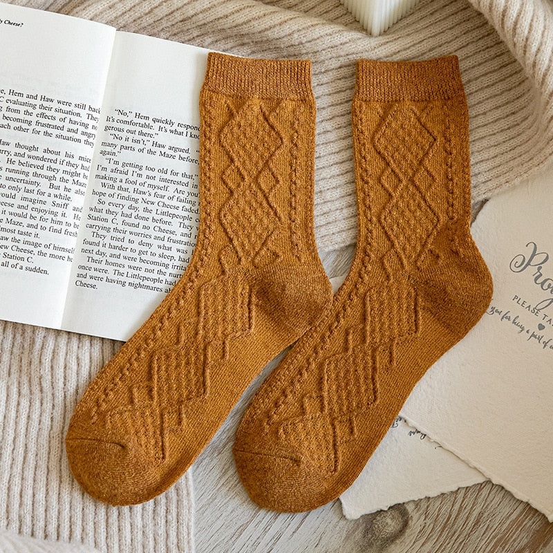 Cozy Cashmere Wool Long Socks - Fashioinista