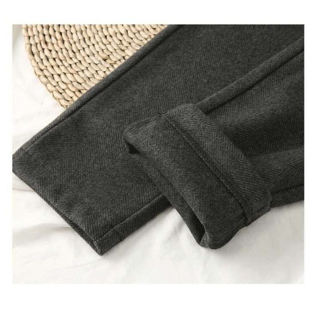 High-Waisted Woolen Harem Pants - Fashioinista