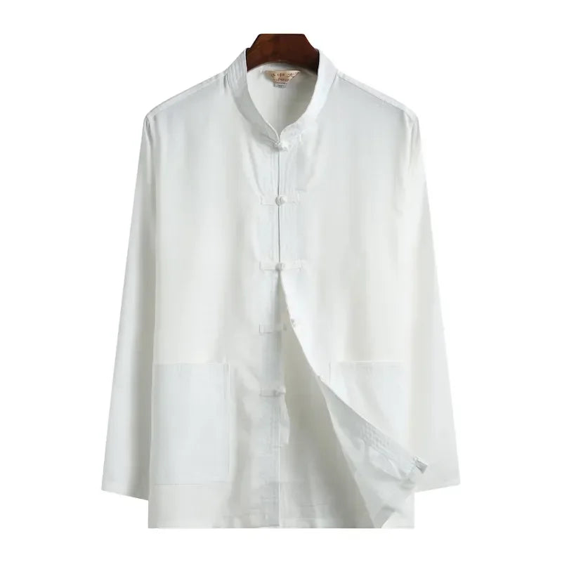 Chinese Dragon Tang Suit - tang suit jacket in white