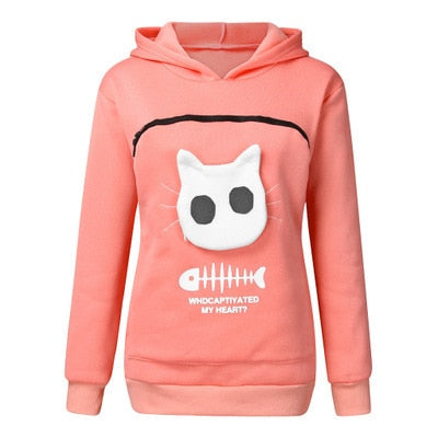 Cat Hoodie with Kangaroo Dog Pet Paw Pocke - Fashioinista