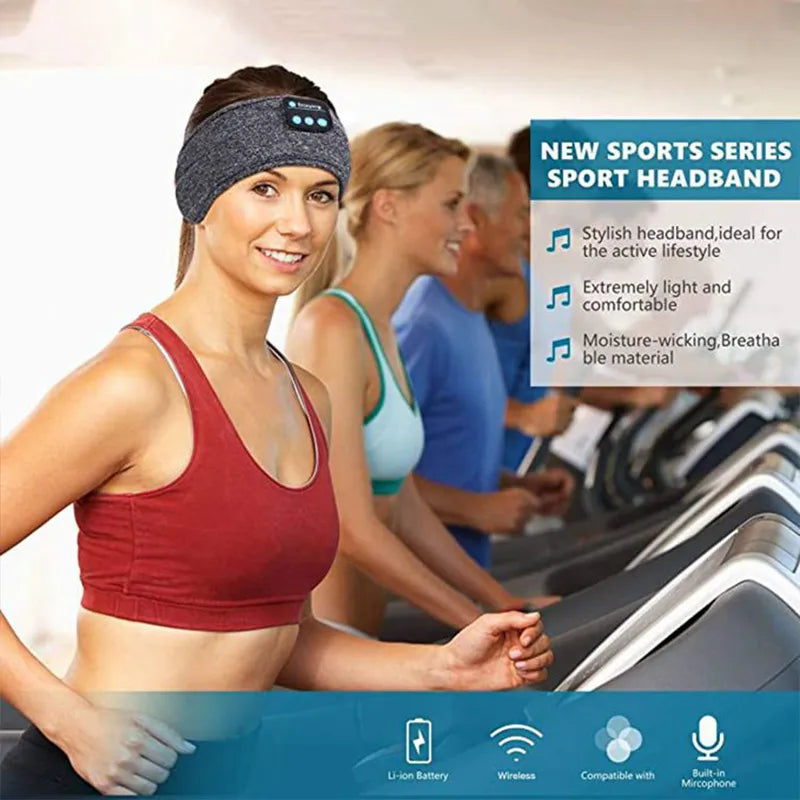 Headset Sports Headband with Earbuds 