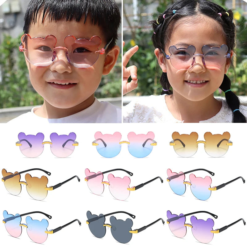 Kids bear shape rimless sunglasses - view 2