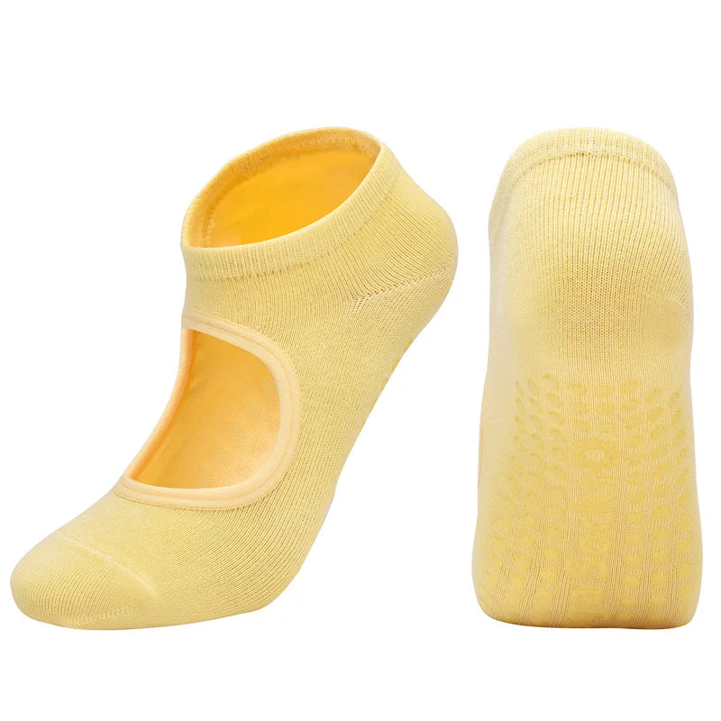 Anti slip backless pilates and yoga grip socks - view 12