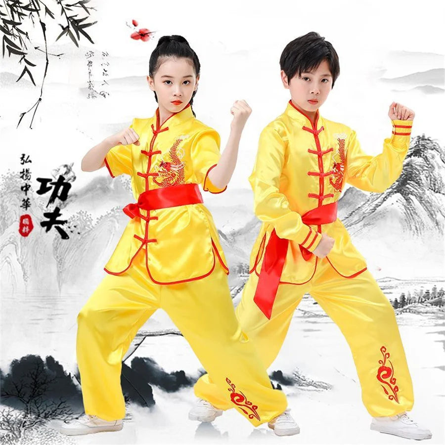 kid Chinese traditional Wushu Costume clothing boys girls KungFu Suit Tai Chi Martial Art Uniform outfits custom logo - Fashioinista