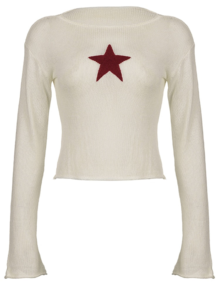 Y2K Grunge Star Sweaters - Fashioinista