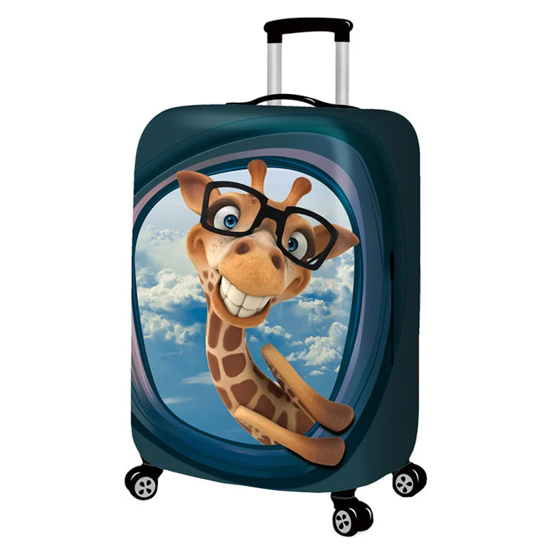 3D animal print stretch luggage cover for a trolley suitcase - view 10