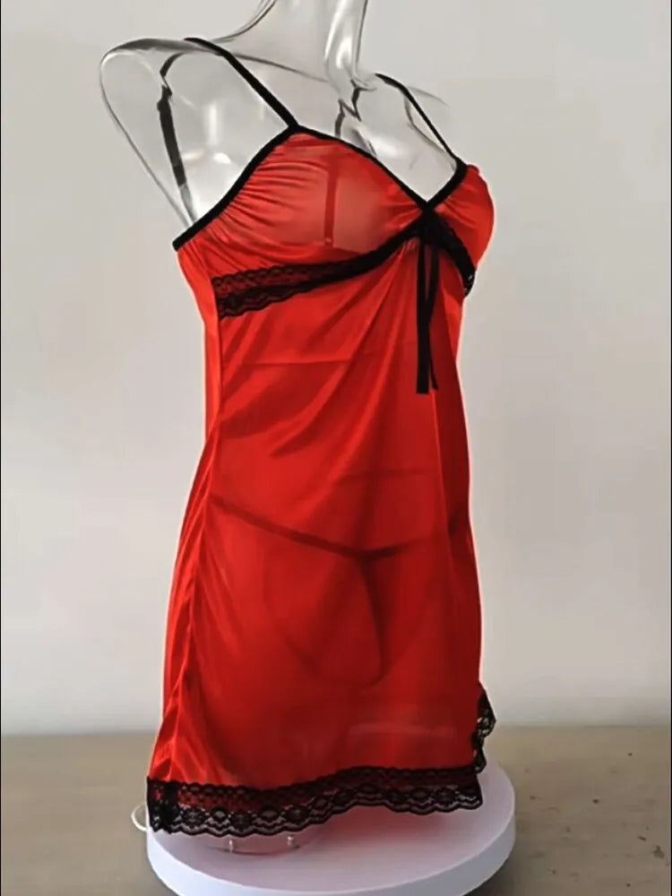 Women Sexy Sleepwear Silk Satin Nightwear Slip Dress Sleeveless Pajamas Nightgown Plus Size Nightwear Comfortable - Fashioinista